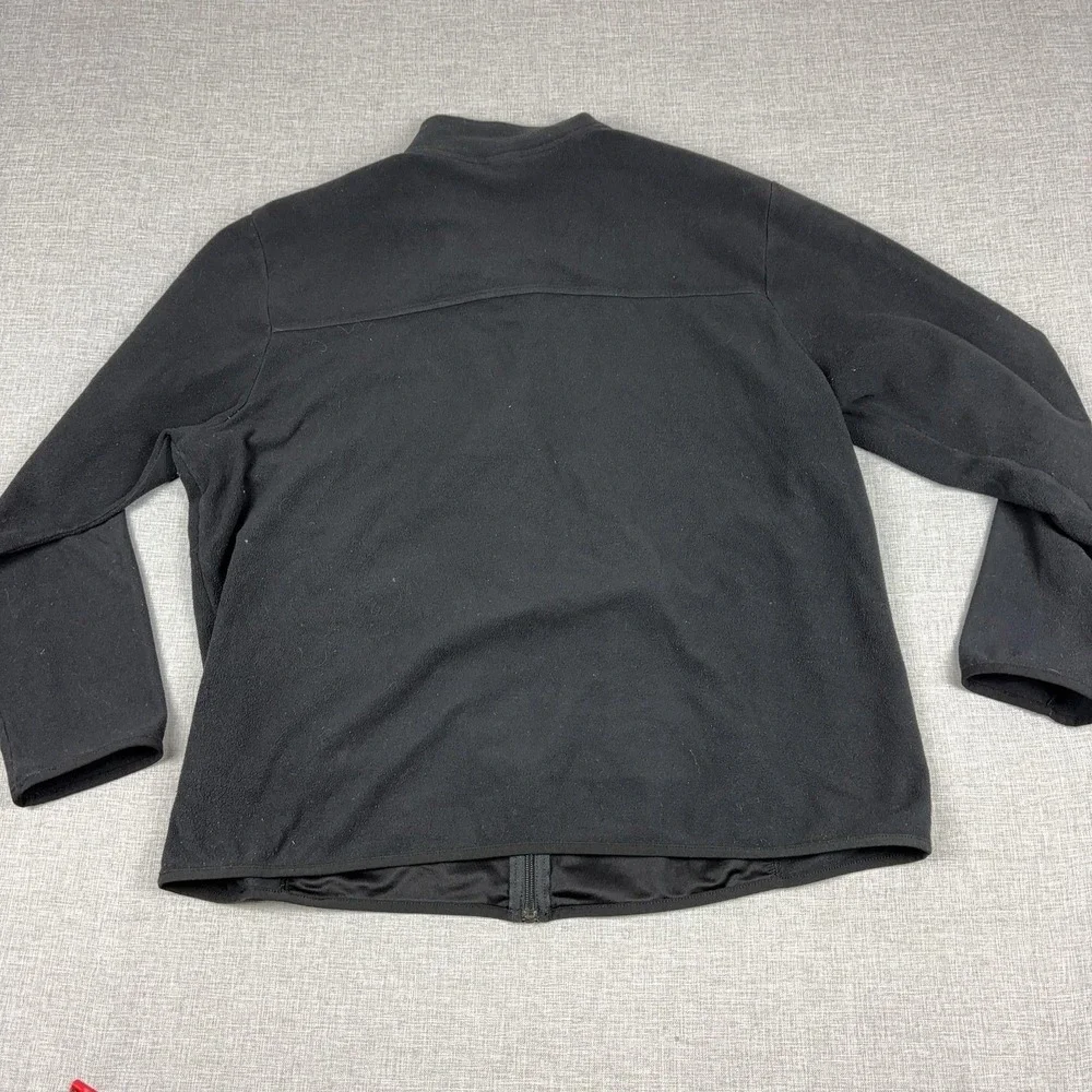 The North Face Fleece Jacket Mens 2XL Black Full Zip Pockets Stand Collar